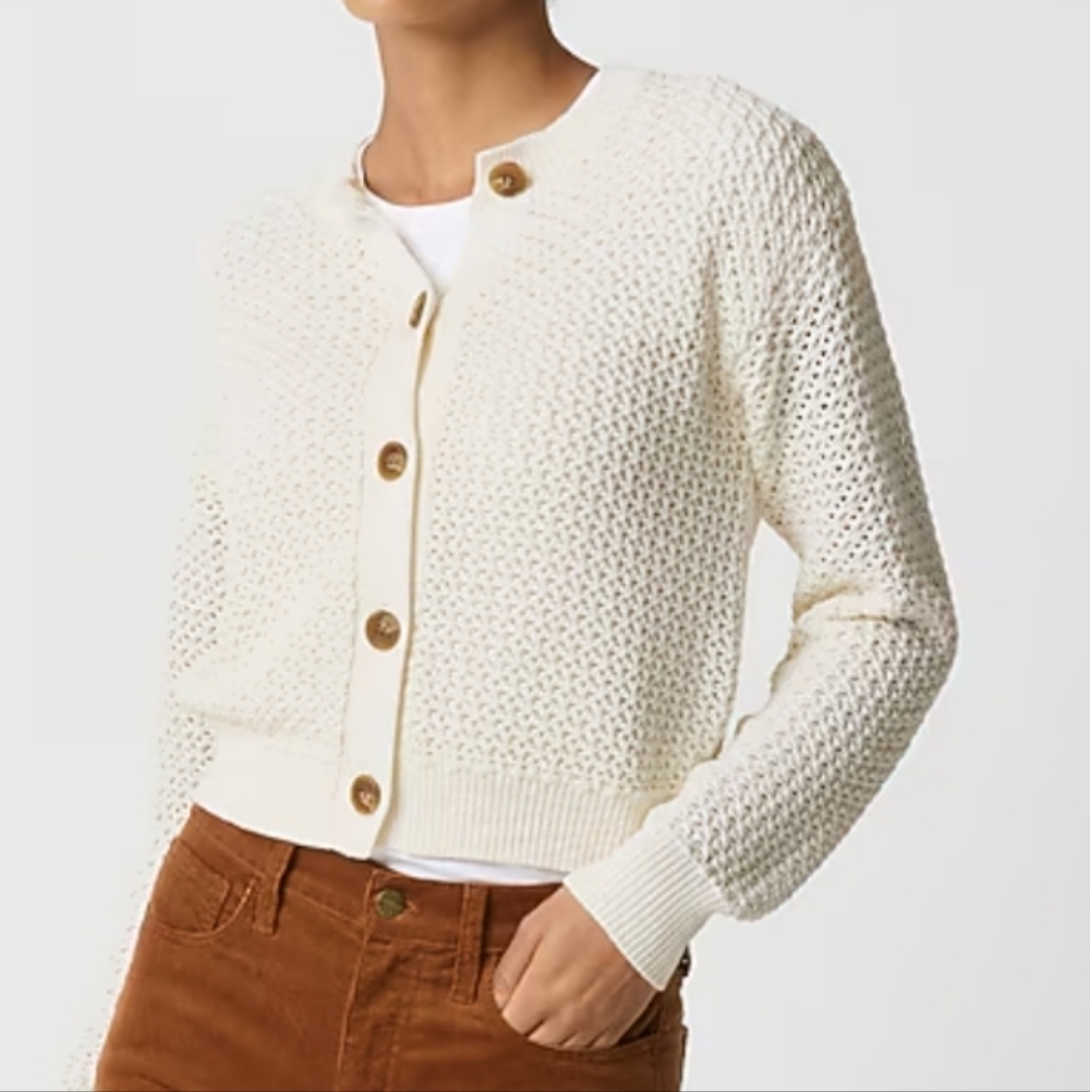 J.Crew Crocheted Cardigan Sweater